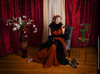 Shelly Mardi Gras model shoot