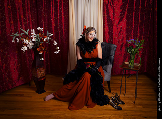 Shelly Mardi Gras model shoot