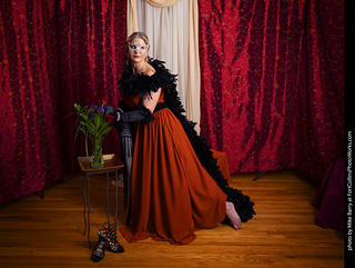 Shelly Mardi Gras model shoot