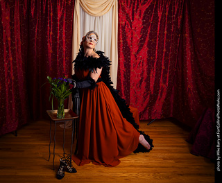 Shelly Mardi Gras model shoot