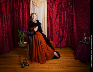 Shelly Mardi Gras model shoot