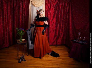 Shelly Mardi Gras model shoot