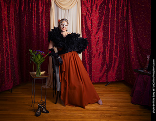 Shelly Mardi Gras model shoot