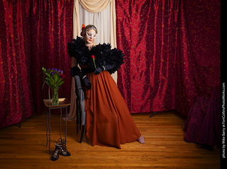 Shelly Mardi Gras model shoot