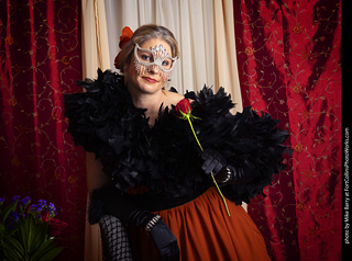 Shelly Mardi Gras model shoot