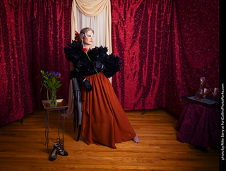 Shelly Mardi Gras model shoot