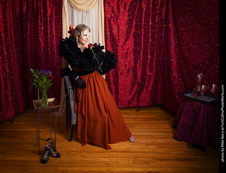 Shelly Mardi Gras model shoot