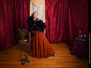 Shelly Mardi Gras model shoot