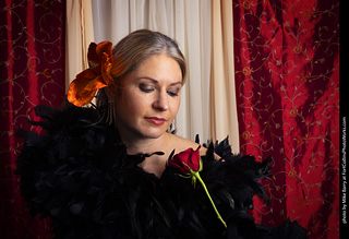 Shelly Mardi Gras model shoot