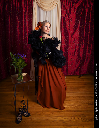 Shelly Mardi Gras model shoot