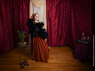 Shelly Mardi Gras model shoot