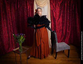 Shelly Mardi Gras model shoot