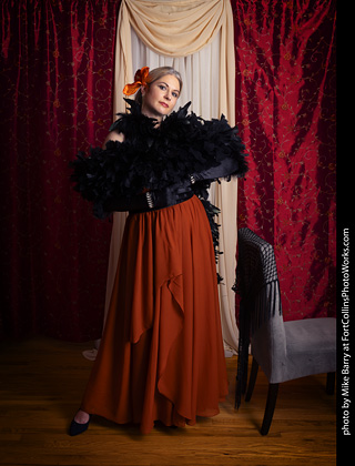 Shelly Mardi Gras model shoot