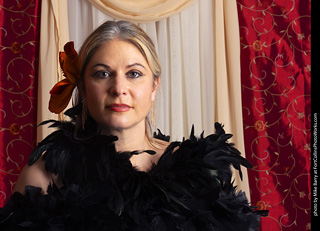 Shelly Mardi Gras model shoot