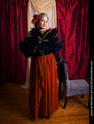 Shelly Mardi Gras model shoot